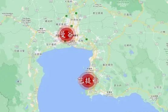 △芭堤雅位置示意图