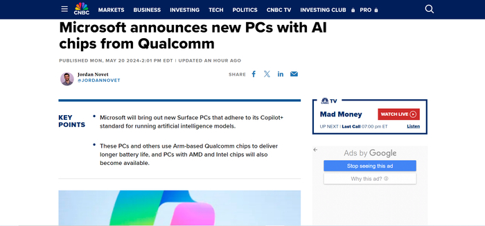 图片来源：CNBC报道截图