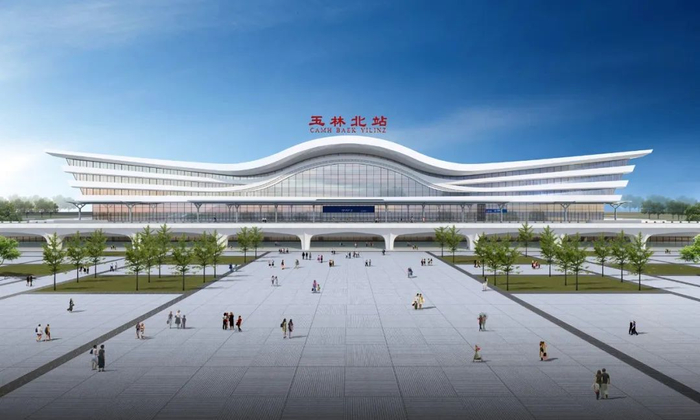 玉林北站效果图。图源中国铁路