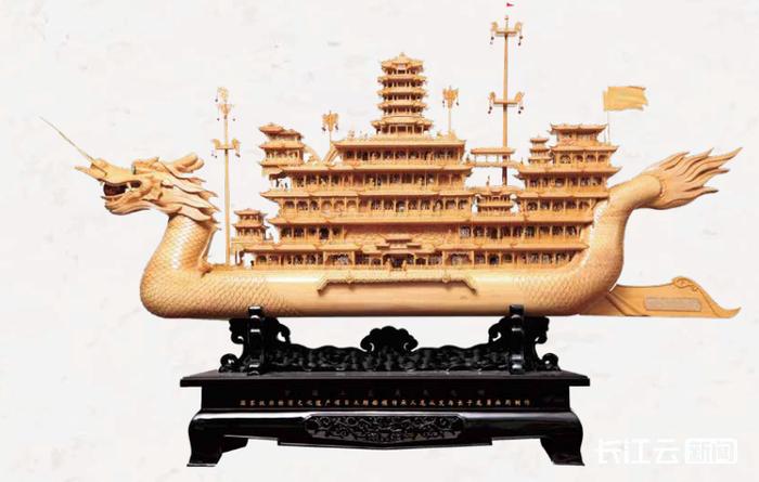 武汉木雕船模-中华巨龙