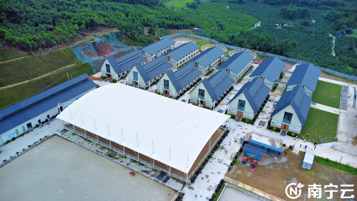 航拍下的大明山马术中央公园一角。记者 游智超 摄