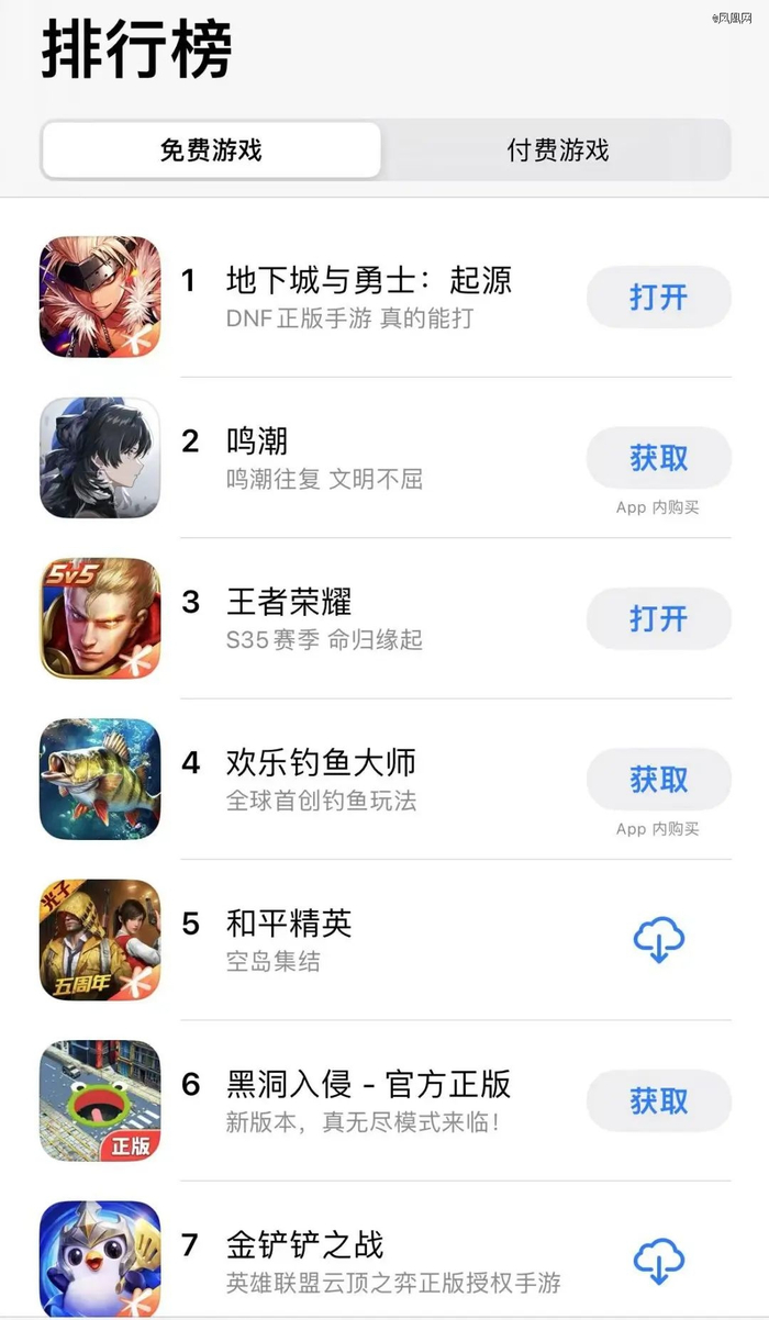 图｜iOS免费榜