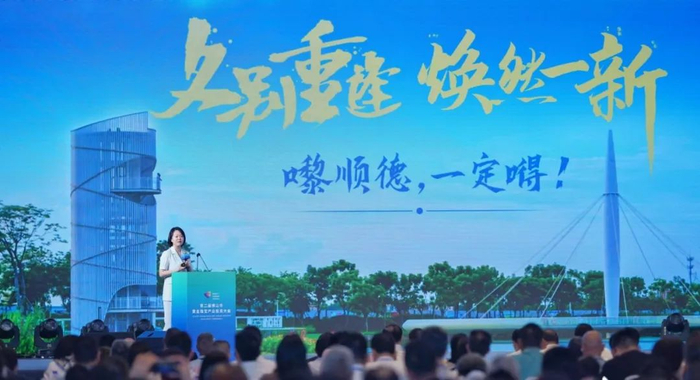 顺德区经济促进局局长、区招商局局长曾帆发表致辞