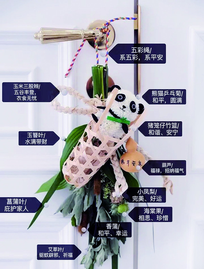     熊猫款端午门挂 受访者供图