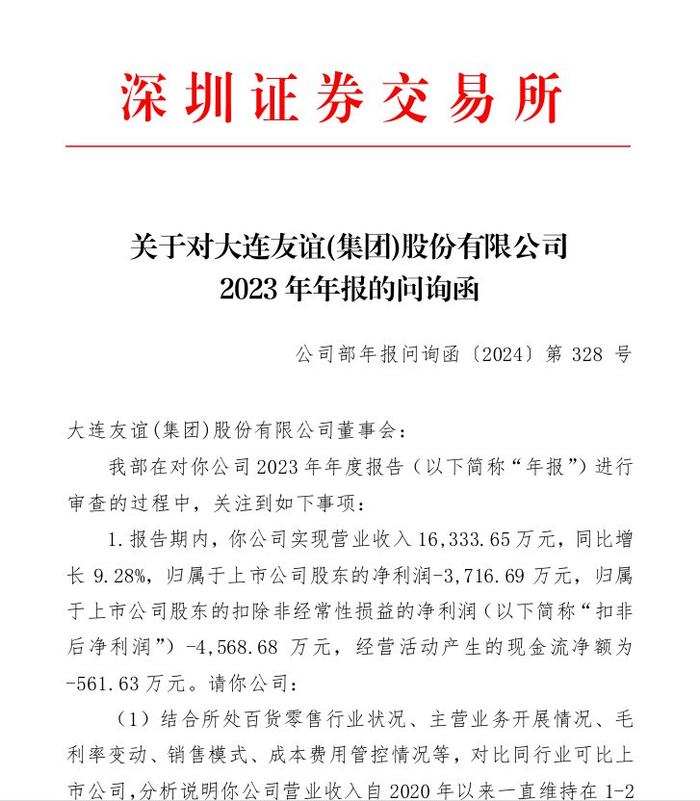 年报问询函截图