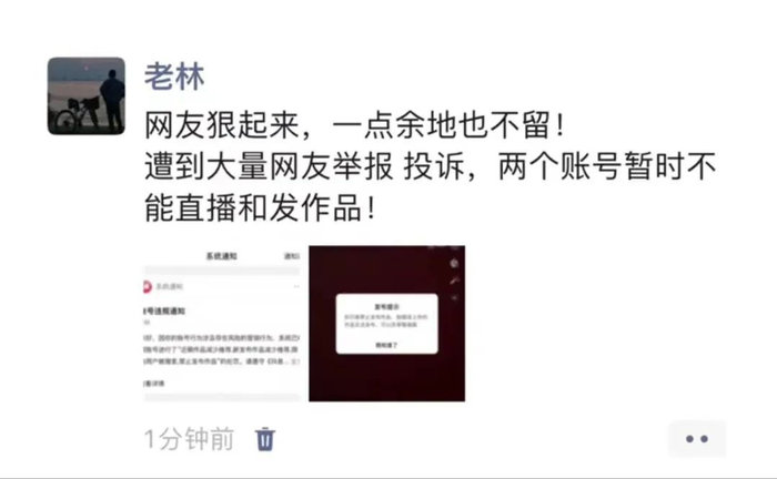 林盛在账号“红薯老林”发布的视频截图