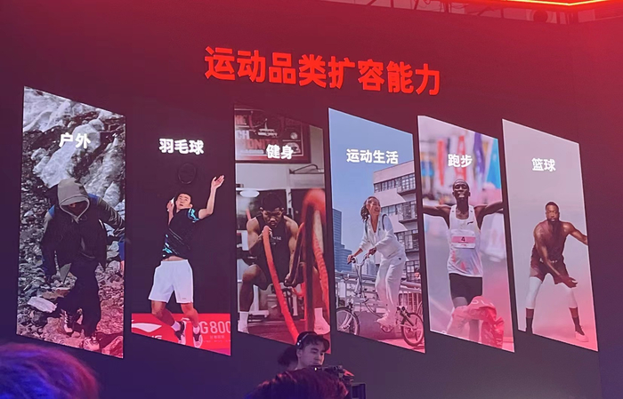 李宁品牌主要运动品类。 时代财经/摄
