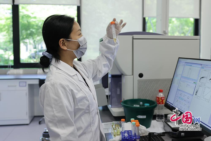 图为之江实验室生命科学计算研究中心科学家进行细胞分拣工作。中国网记者 董宁 摄影