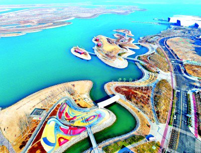 天津滨海新区南湾公园风光怡人。光明图片/视觉中国