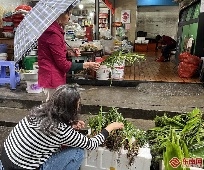 市民选购艾草