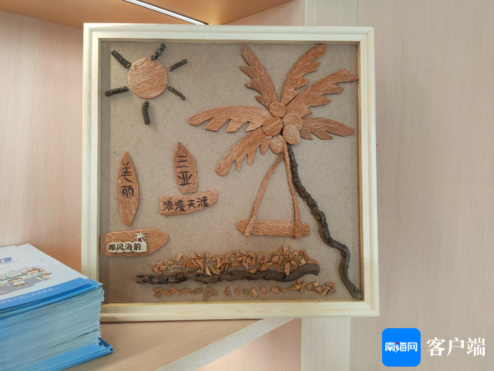 学员创作的椰雕作品。受访者供图