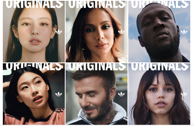 多元且有特色的三叶草代言人们。图源：@ adidasoriginals