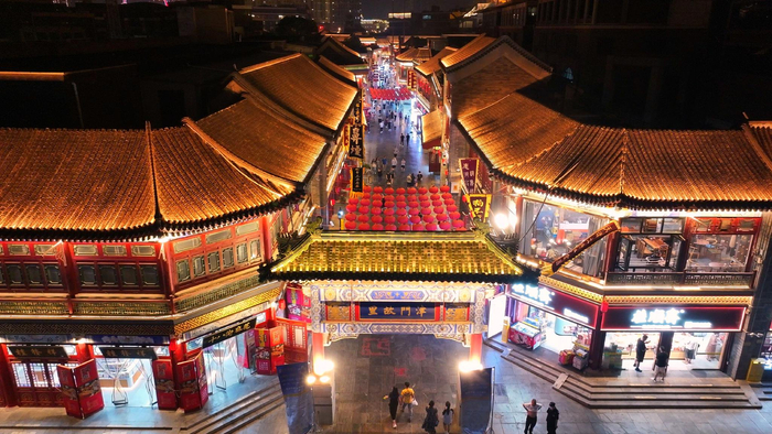 天津古文化街夜景