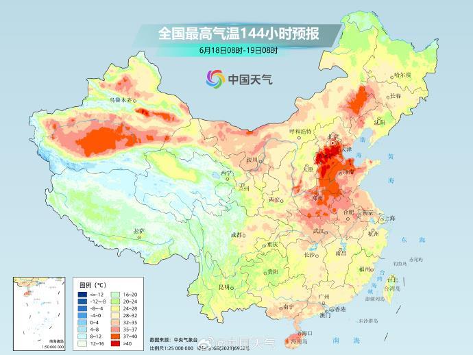 北方高温预警：40℃极端天气或破纪录 高温 纪录 局地 华北平原 地温 华北 持续 气温 黄淮 强度 sina.cn 第8张