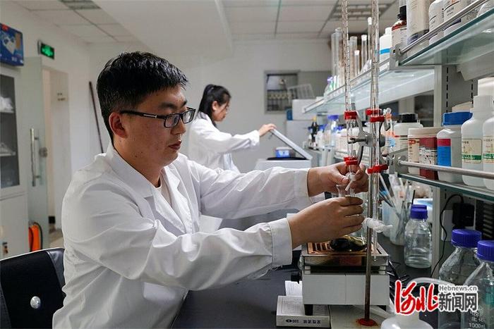 6月6日，在中科康源实验室内，科研人员正在检测新产品蛋白质含量。 河北日报记者 师源摄