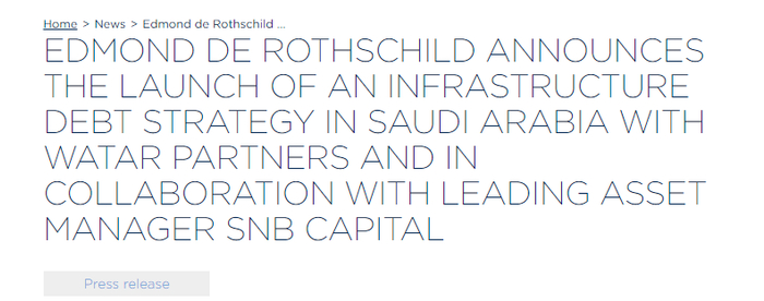 注：罗斯柴尔德新闻稿