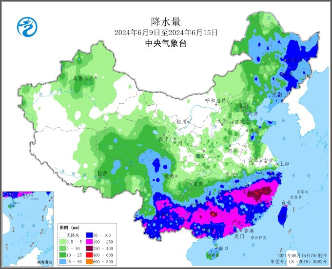 图2 全国降水量