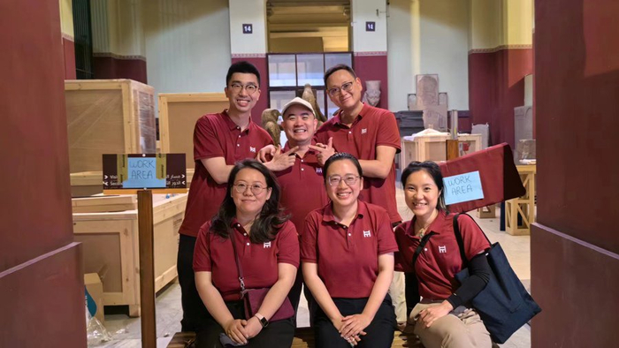 上博赴埃及工作的团队。（受访者供图）