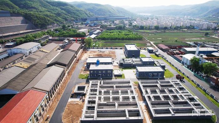 灵石县第一污水处理厂扩容工程项目施工现场（央广网记者 郎麒 摄）