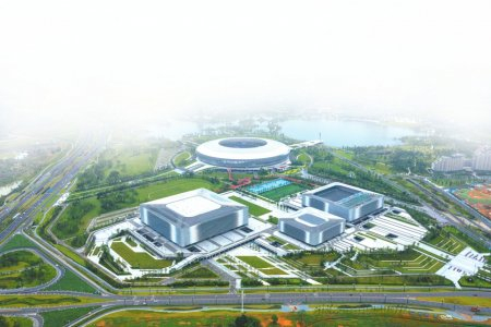 成都东安湖体育公园俯瞰。陈羽啸摄