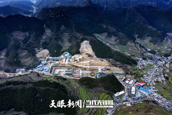 摩天冲磷矿250万吨/年采选工程项目鸟瞰图。企业供图