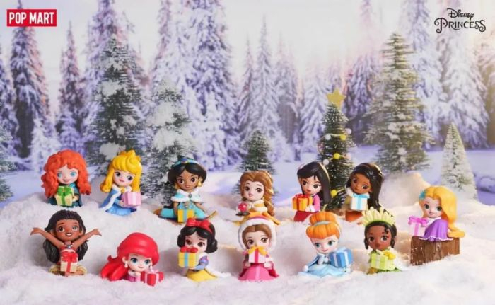 泡泡玛特迪士尼公主系列。图源：微博@泡泡玛特