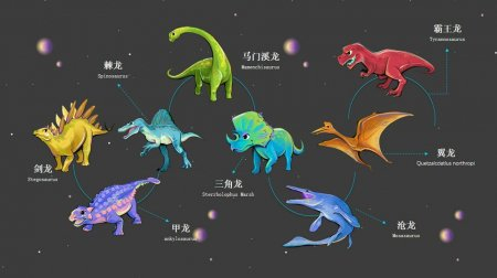 成都自然博物馆恐龙IP形象。受访者供图