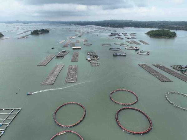 从空中俯瞰白龙珍珠湾海域。孔锡成/摄