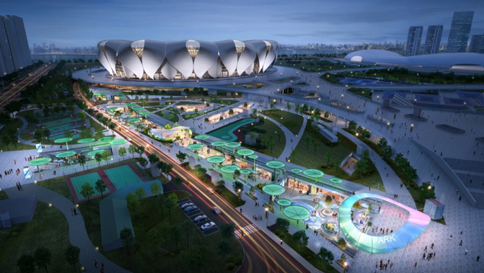 ▲银泰百货奥体项目效果图