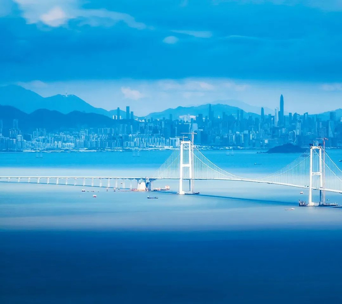 深中通道（2023年9月）。图/视觉中国