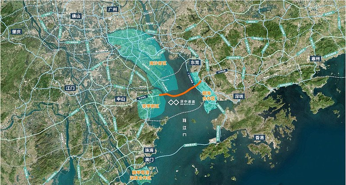 深中通道示意图