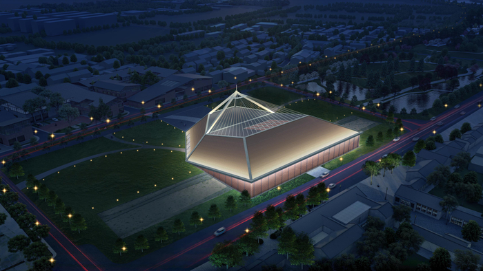 柳孜运河遗址永久性保护大棚效果图