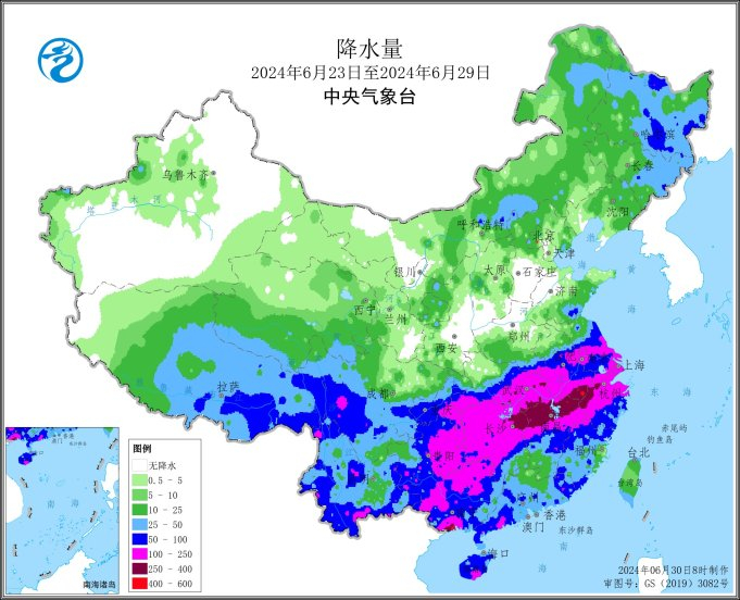 图2 全国降水量