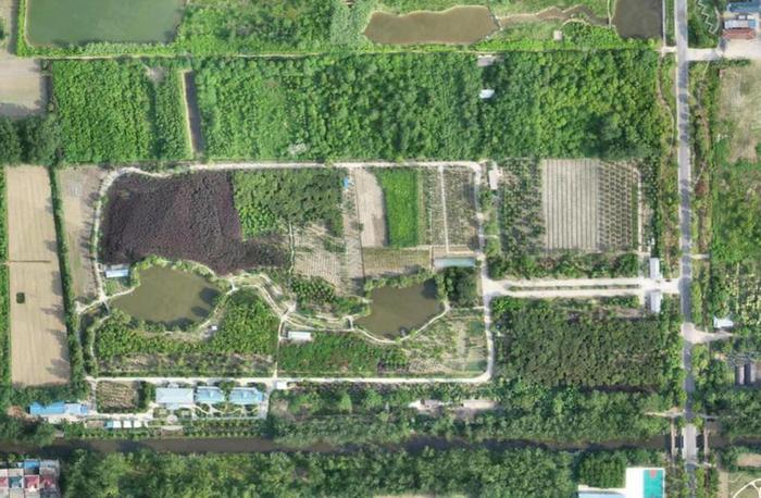 空中鸟瞰祥裕生态园艺农庄。资料图片