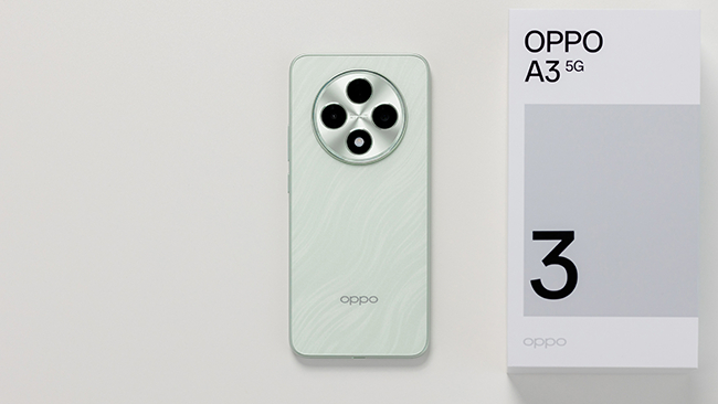 时隔两个月，直屏耐用战神OPPO A3来了，除了延续满级生活防水和耐用防摔外，这次还新增双面超耐磨的特性。