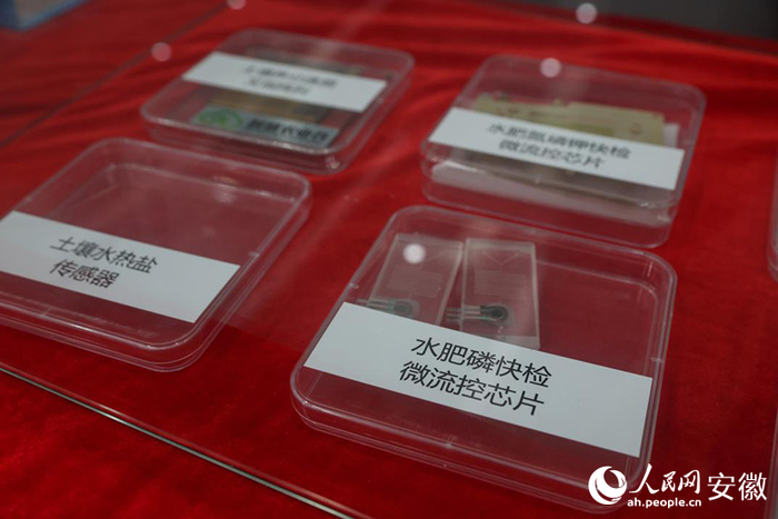 智慧农业谷研发的农业芯片。人民网记者 张俊摄