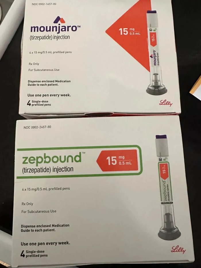 Mounjaro（上）和Zepbound（下）/图源：Reddit