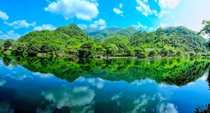 陇南市康县阳坝亚热带生态旅游风景区一角。（陇南市委宣传部供图）