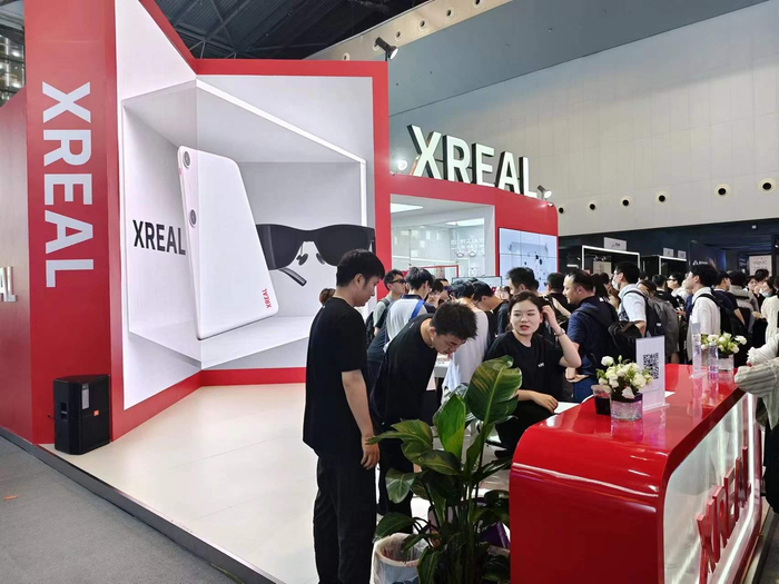 WAIC上的XREAL展台 图源：观察者网
