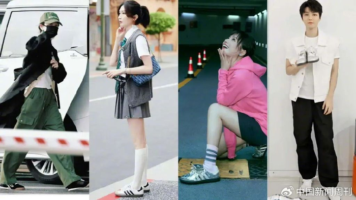 图源：微博@STACCATO_思加图、@时尚先生Esquire、@马思纯、@Champion中国官方账号