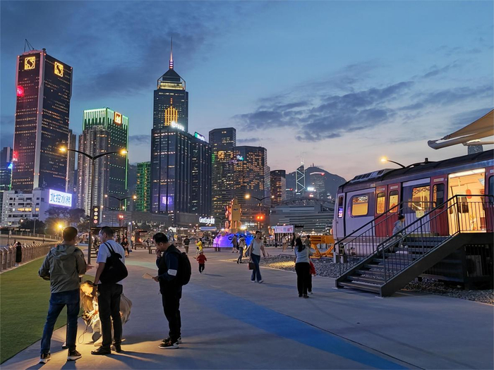 图为香港湾仔海滨公园