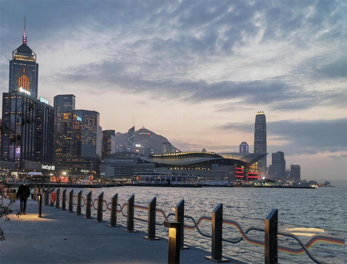 图为香港维多利亚港风光