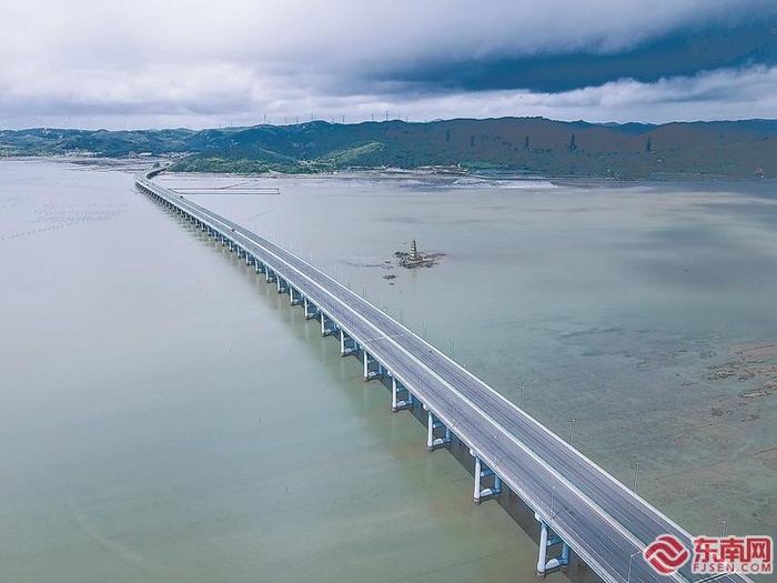 国道G228漳州段漳江湾特大桥航拍