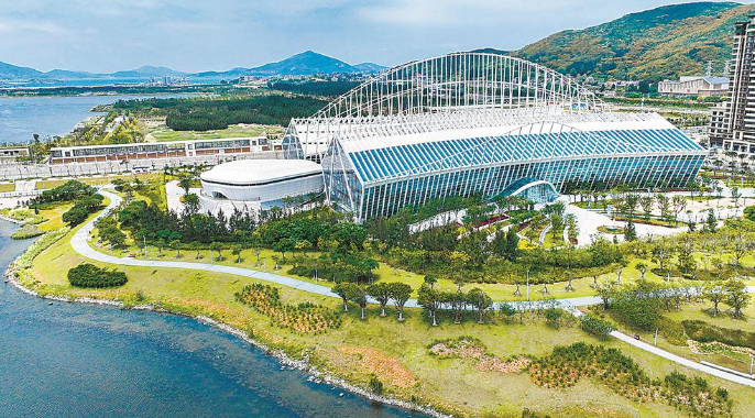 平潭海洋科技文化中心。福建日报通讯员 江信恒 摄