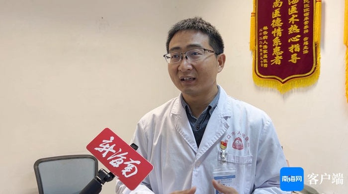 海口市人民医院临床营养科主任徐超。记者 王洪旭 摄