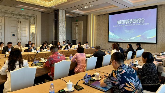 7月16日，海南友城联络员座谈会在海口举行 海南日报全媒体记者陈若龙 摄