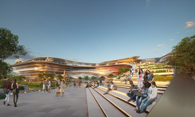 西岑科创园区文化中心设计效果图。