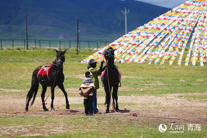 骑马体验区。人民网记者 甘海琼摄