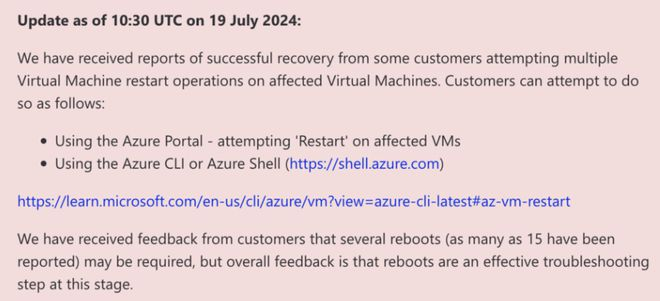 图 | 微软最早给出的“重启试试”解决方案（来源：微软）