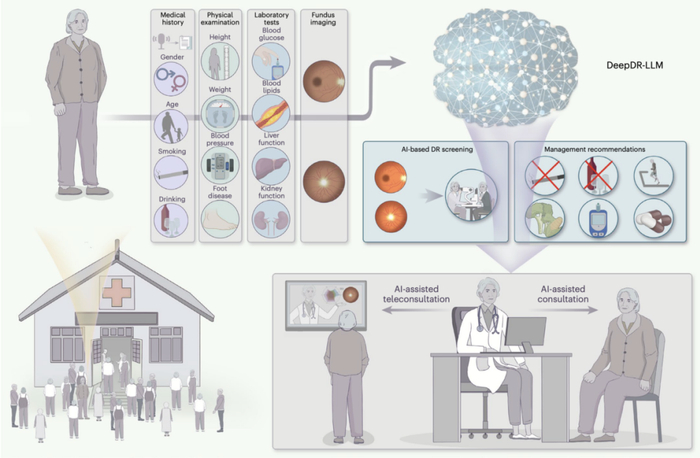 图4. DeepDR-LLM系统纳入基层糖尿病管理诊疗流程的愿景